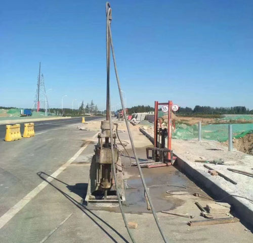 赞皇公路高聚物注浆加固